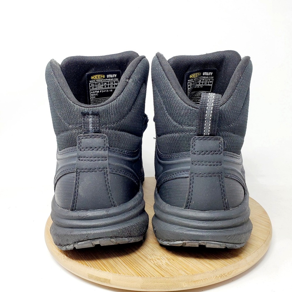 KEEN Vista Energy Mid Boots Mens 10 EE WIDE Black Carbon Safety Toe Work Shoe EH - Picture 8 of 14
